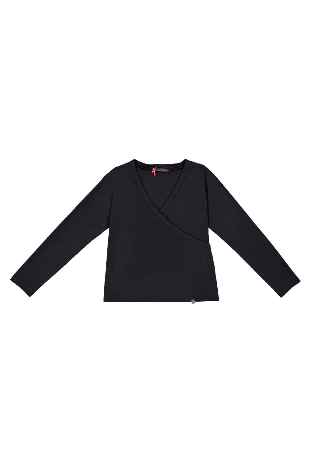 Lolitas&l Camiseta Negra Algodon Cruzada Lolitas&L