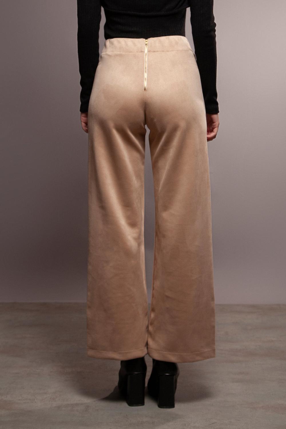 Lolitas&l Pantalon Beige Pelo Acampanado Lolitas&L