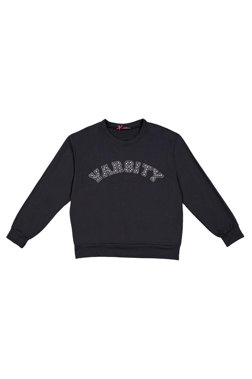 Lolitas&l Sudadera Negra Bordado YARSITY Lolitas&L