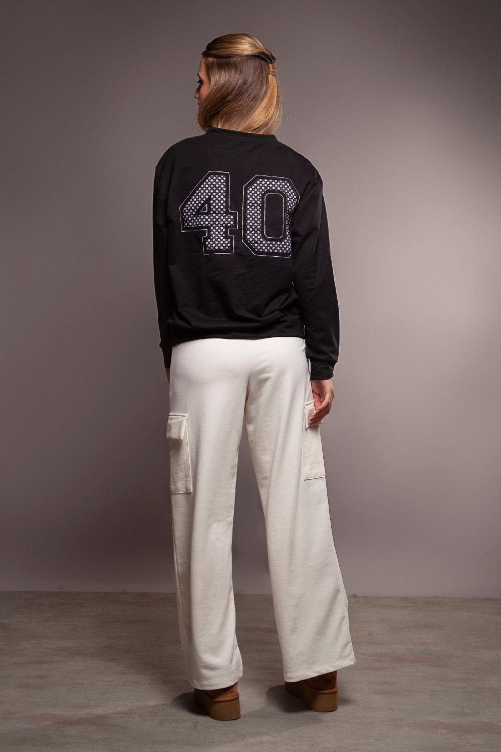 Lolitas&l Sudadera Negra Bordado YARSITY Lolitas&L