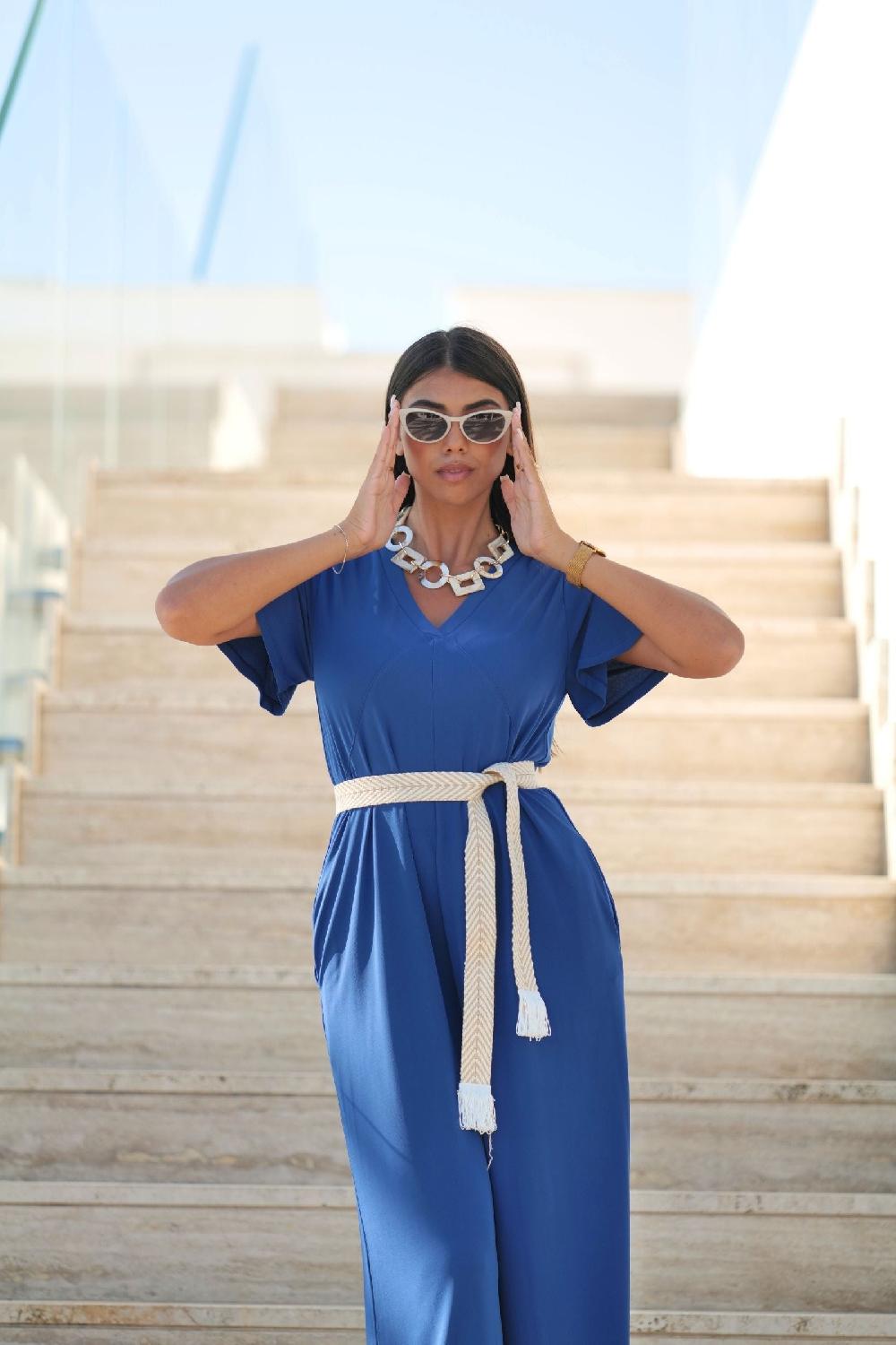 Lolitas&l Mono Azul Royal Largo Con Lagrima En La Espalda De Lolitas&L