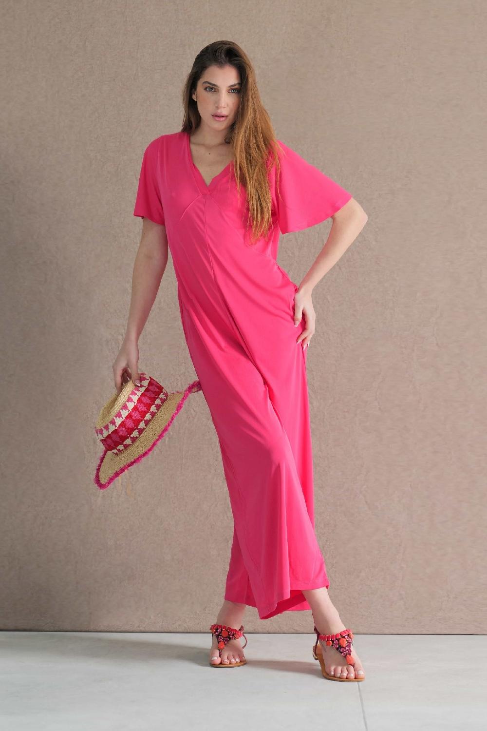 Lolitas&l Mono Fucsia Largo Con Lagrima En La Espalda De Lolitas&L