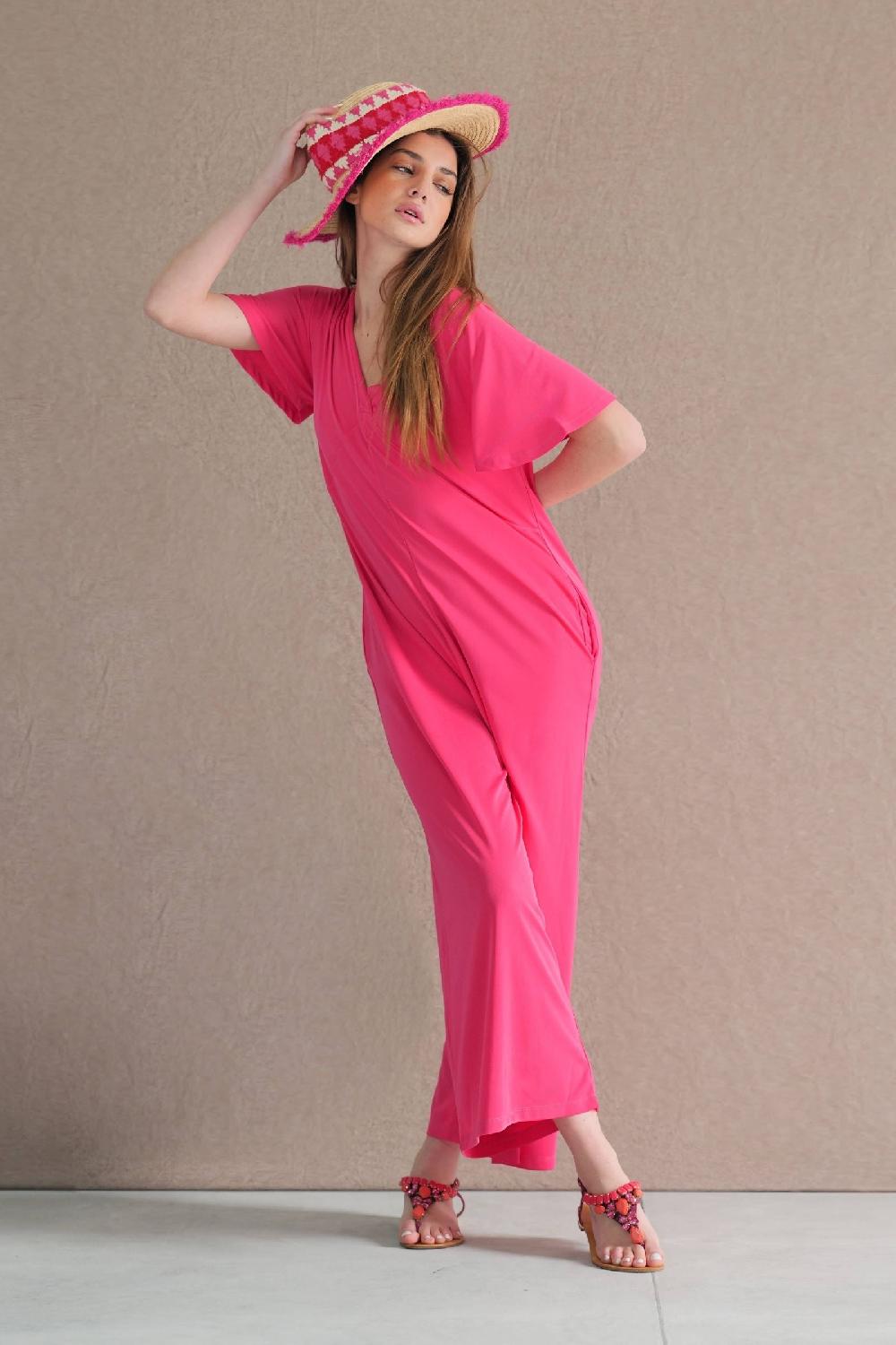 Lolitas&l Mono Fucsia Largo Con Lagrima En La Espalda De Lolitas&L