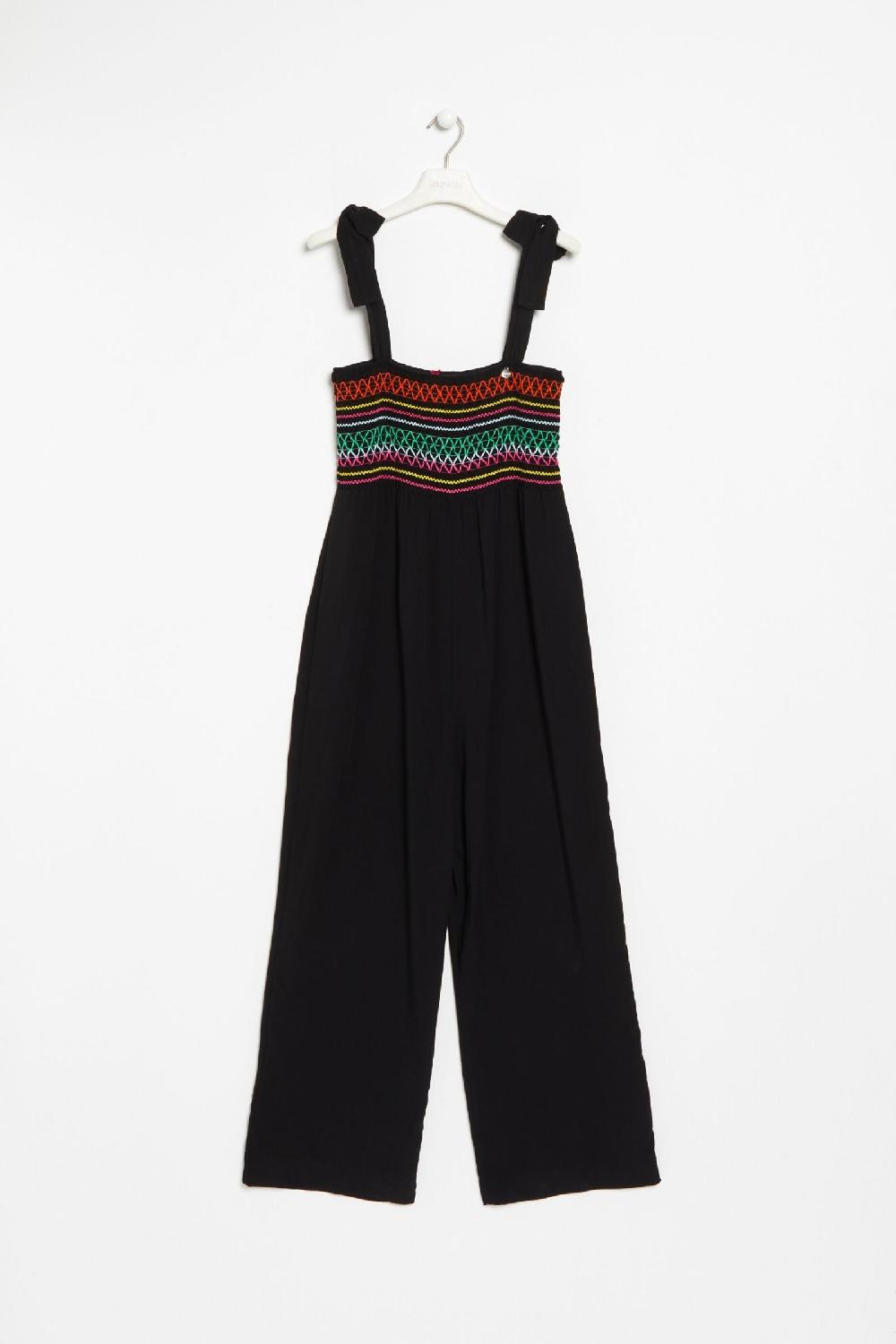 Lolitas&l Mono Negro Tirantes Con Nido De Abeja Lolitas&L