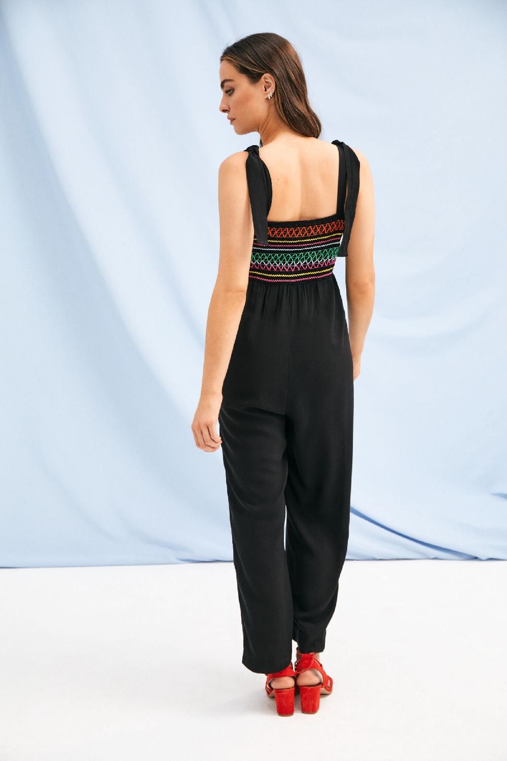 Lolitas&l Mono Negro Tirantes Con Nido De Abeja Lolitas&L