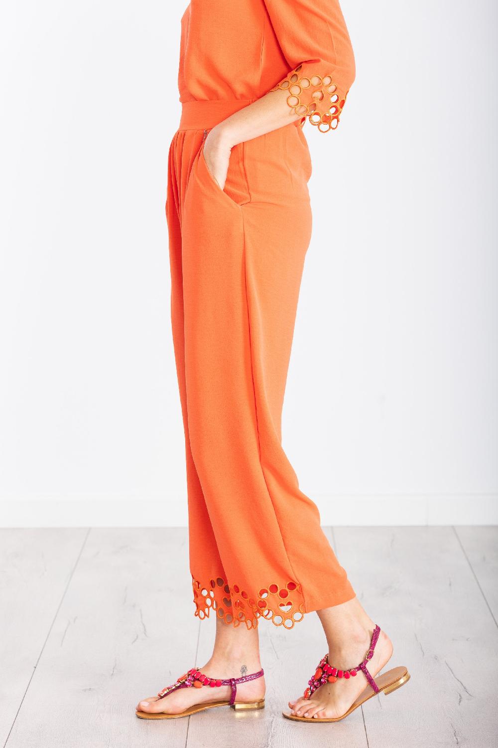 Lolitas&l Pantalón Coral Pinzas Con Bordado Calado LolitasyL