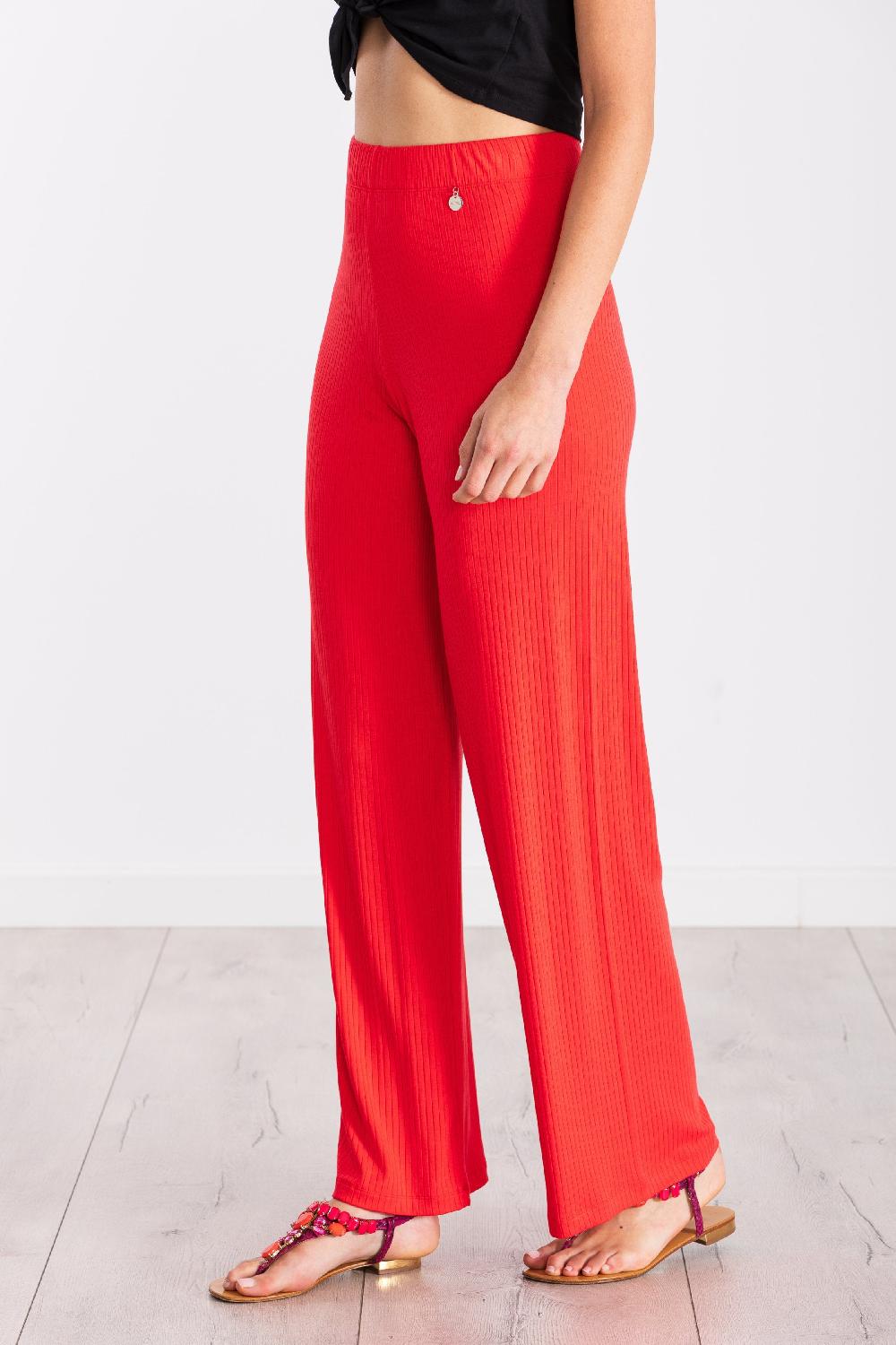 Lolitas&l Pantalón Coral Punto Rayado Ancho LolitasyL