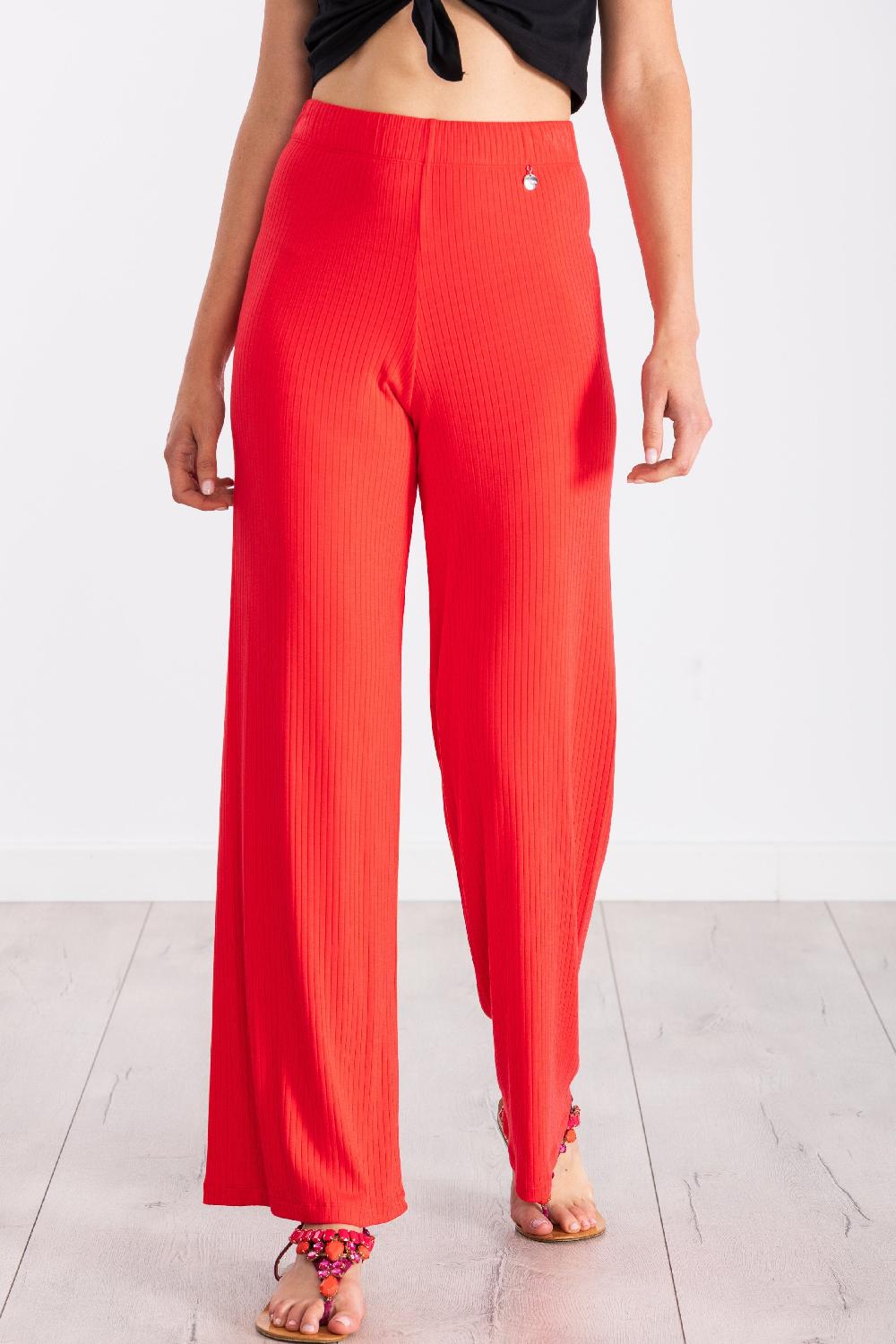 lolitas&l Pantalón coral punto rayado ancho LolitasyL