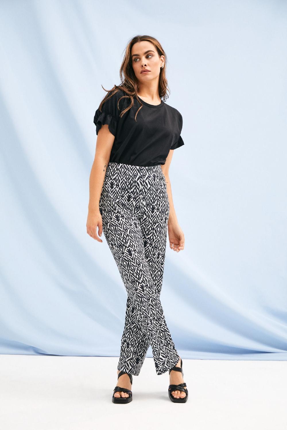 Lolitas&l Pantalon Estampado Tribal Con Cremallera En La Espalda Lolitas&L