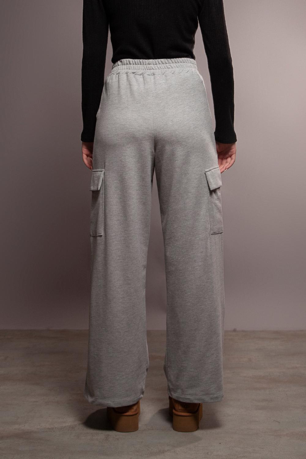 Lolitas&l Pantalon Gris Algodon Con Bolsillos En El Costado Lolitas&L