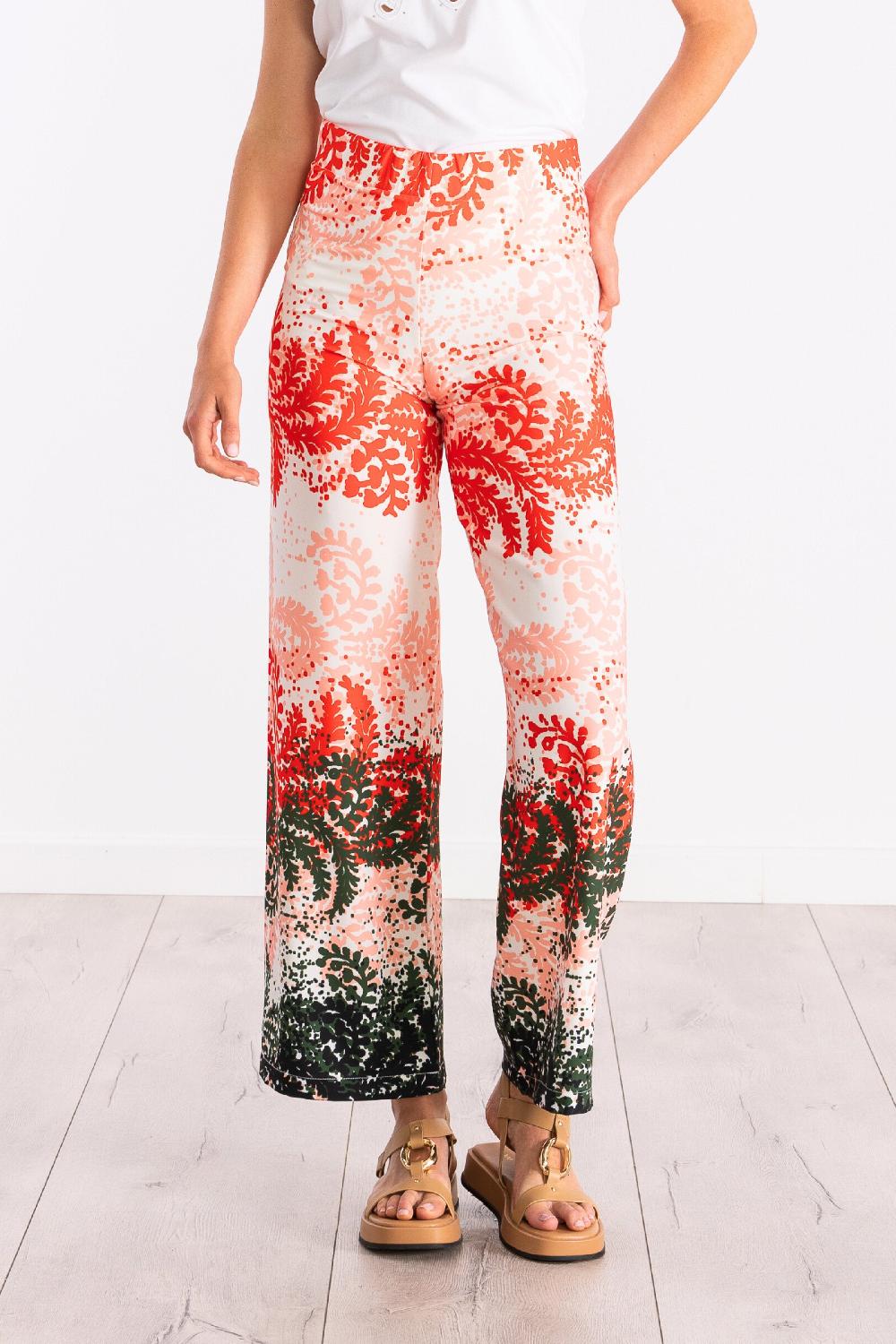 lolitas&l Pantalon largo estampado leaves LolitasyL