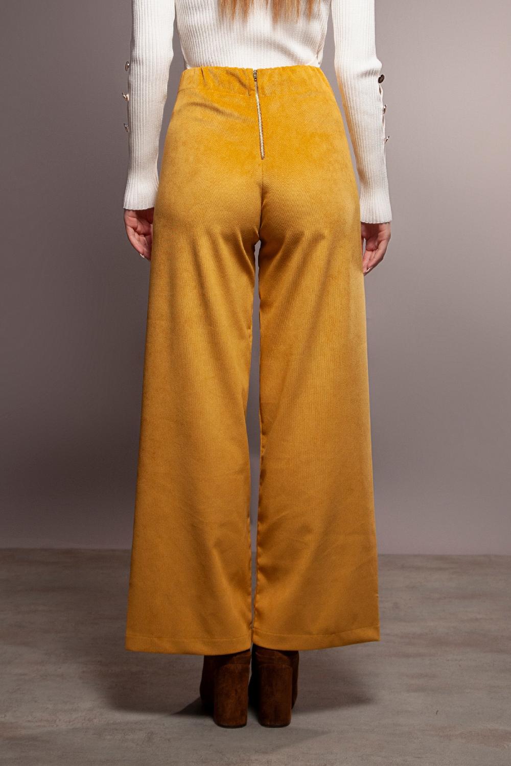 Lolitas&l Pantalon Mostaza Pelo Cremallera Lolitas&L