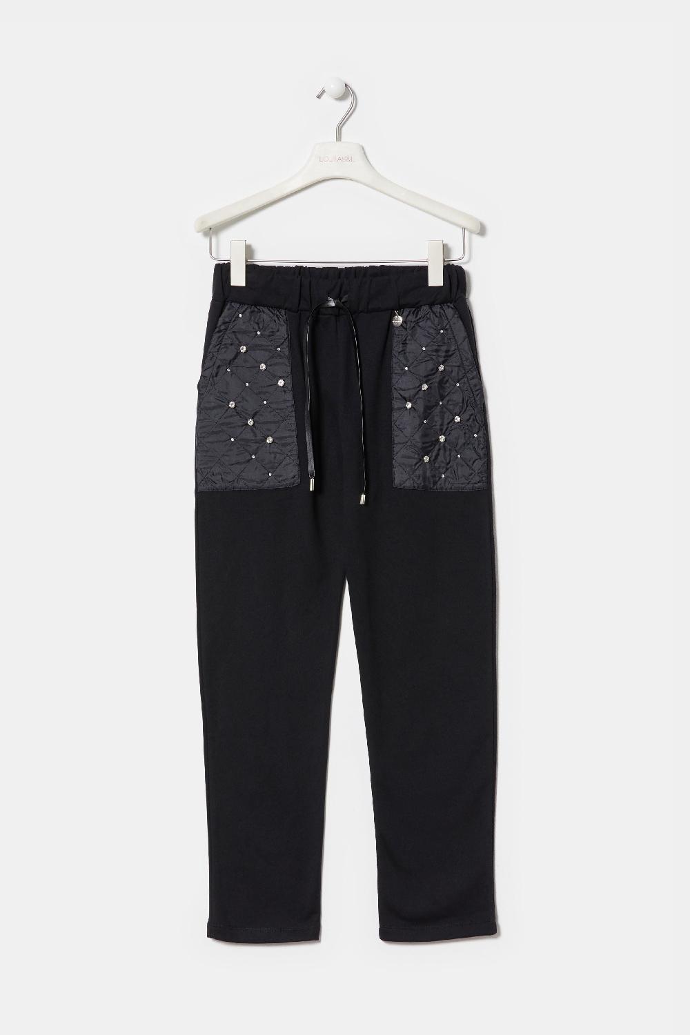 Lolitas&l Pantalon Negro Con Bolsillos Guata Y Stras LolitasyL