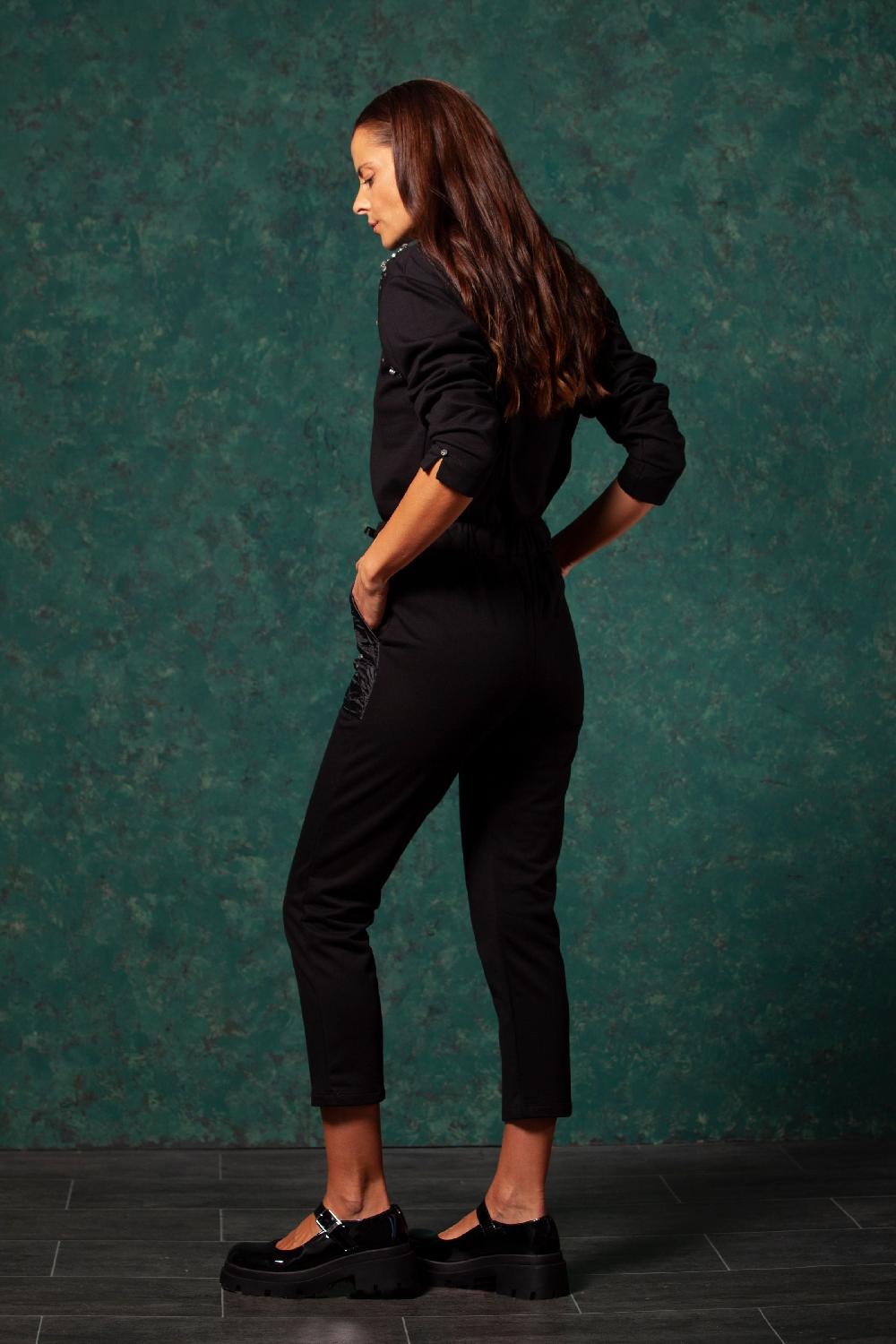 Lolitas&l Pantalon Negro Con Bolsillos Guata Y Stras LolitasyL