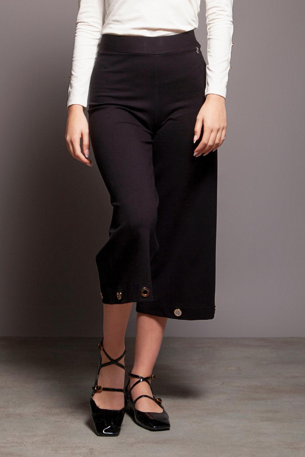 lolitas&l Pantalon negro tobillero detalle aros Lolitas&L