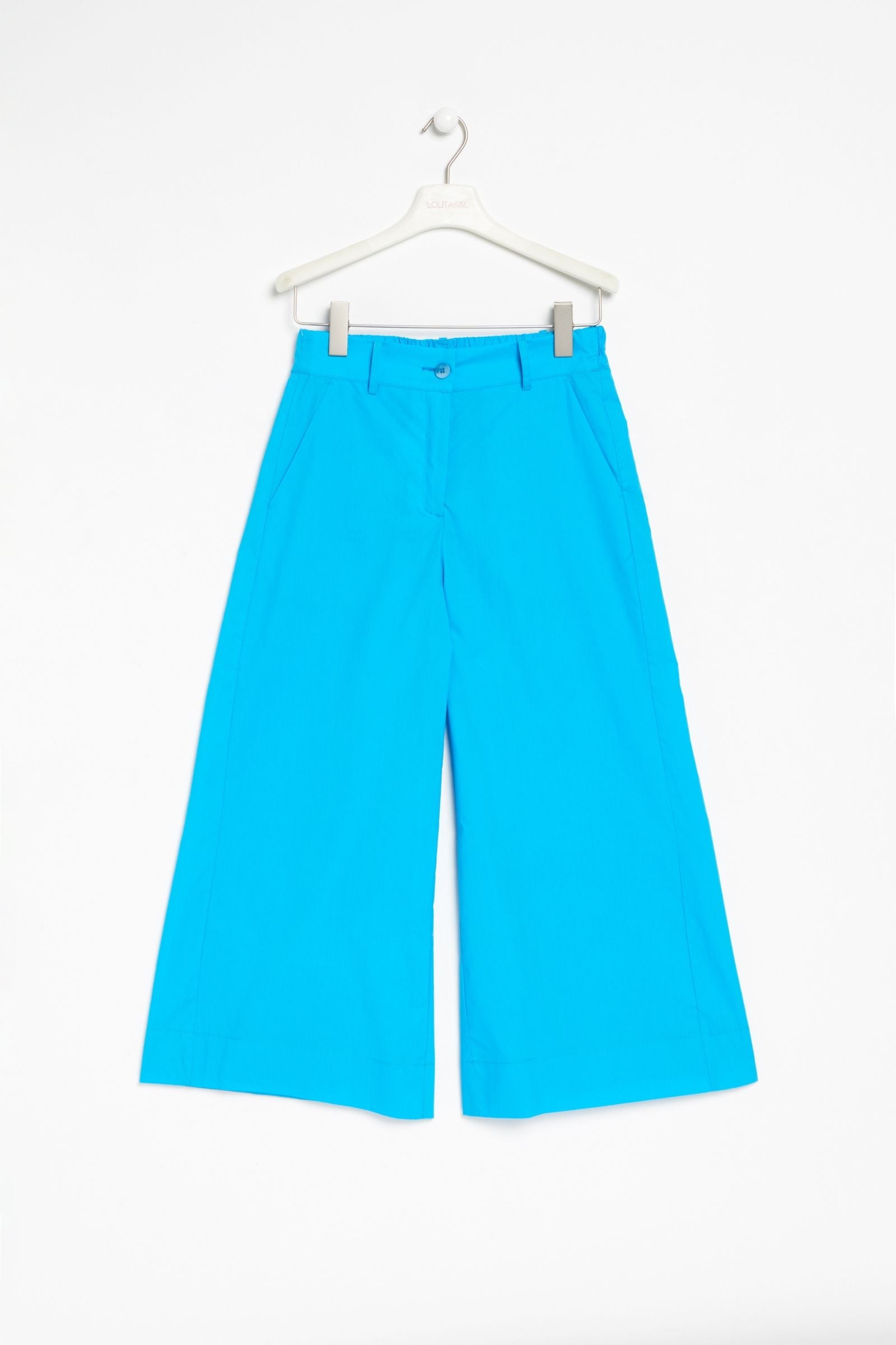 Lolitas&l Pantalon Turquesa Pierna Ancha De Talle Alto LolitasyL