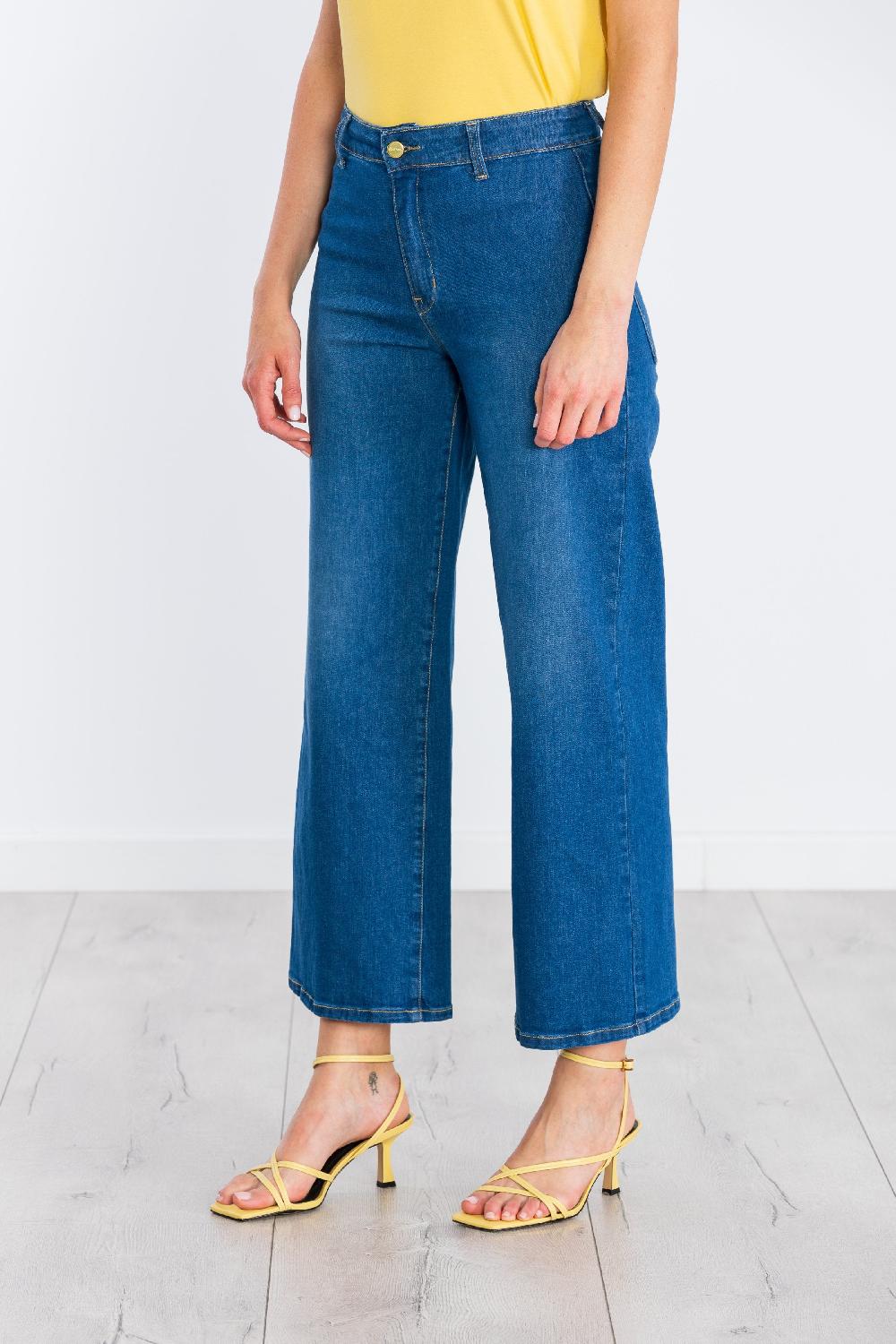 lolitas&l Pantalon vaquero azul lavado con bolsillos anchos LolitasyL