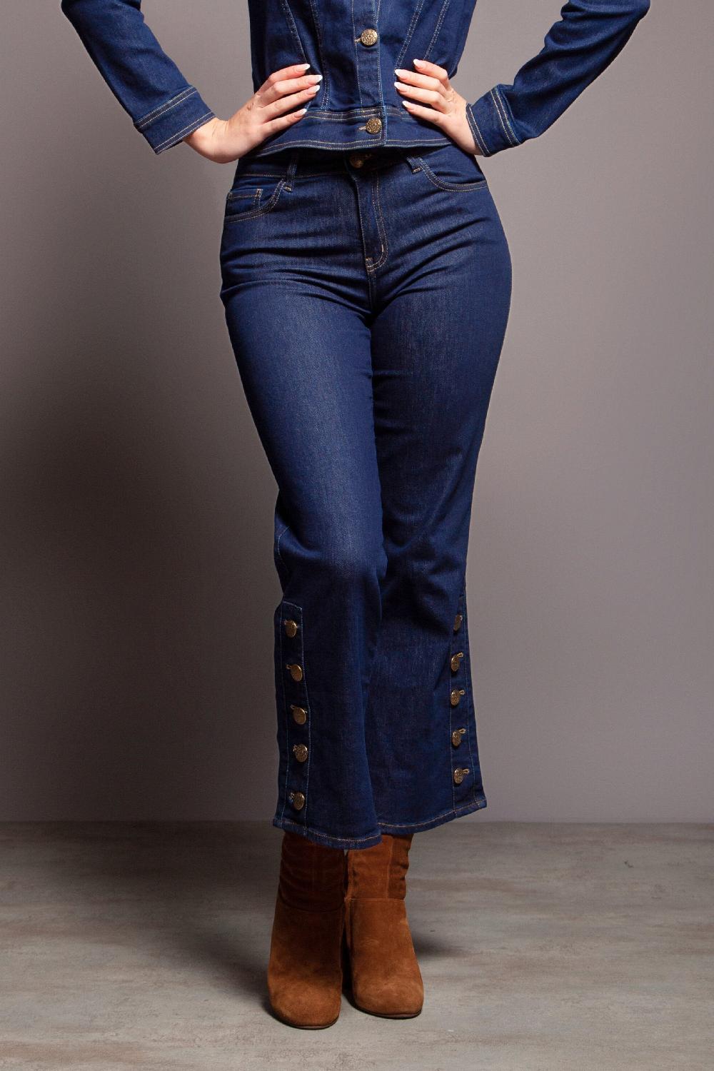 lolitas&l Pantalon vaquero botones pierna azul lavado Lolitas&L