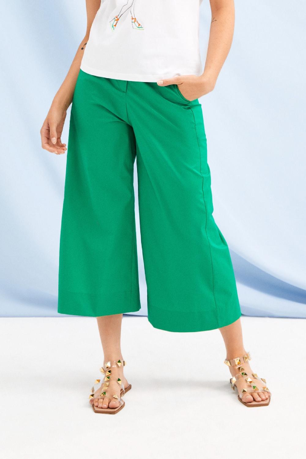 lolitas&l Pantalon verde pierna ancha de talle alto LolitasyL