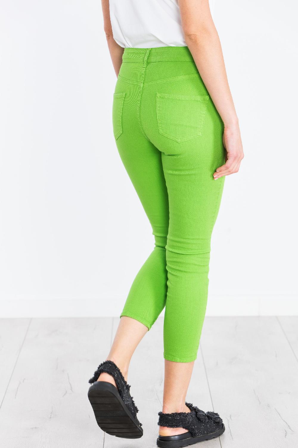 Lolitas&l Pantalon Verde Pitillero Cinco Bolsillos Con Bordado LolitasyL