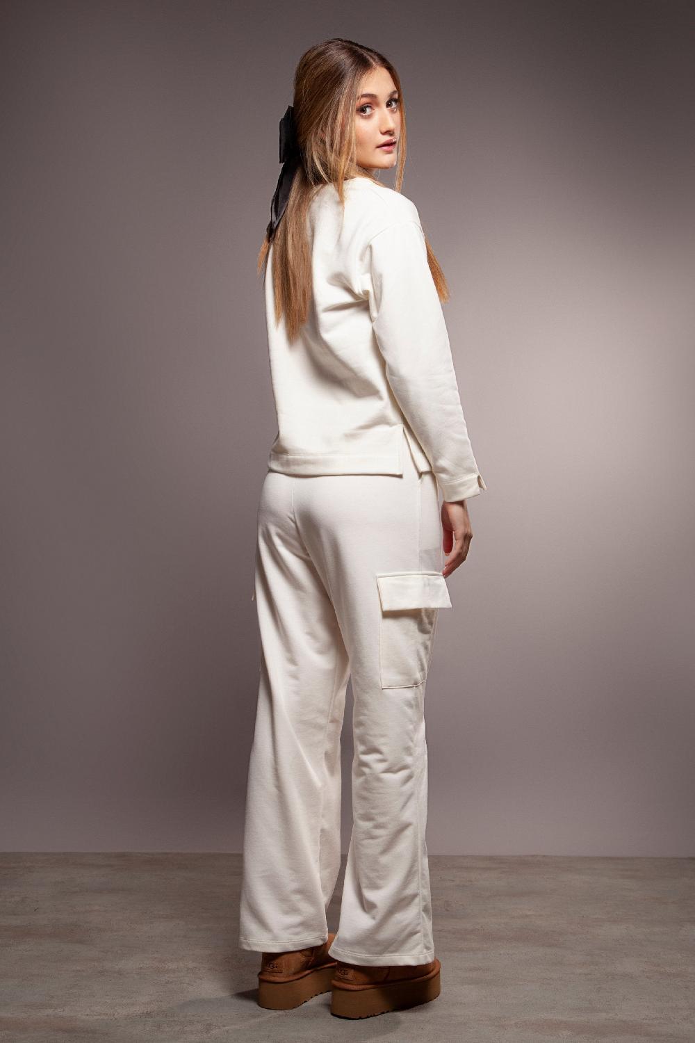 Lolitas&l Sudadera Blanca Con Lazo Bordado En El Delantero Lolitas&L