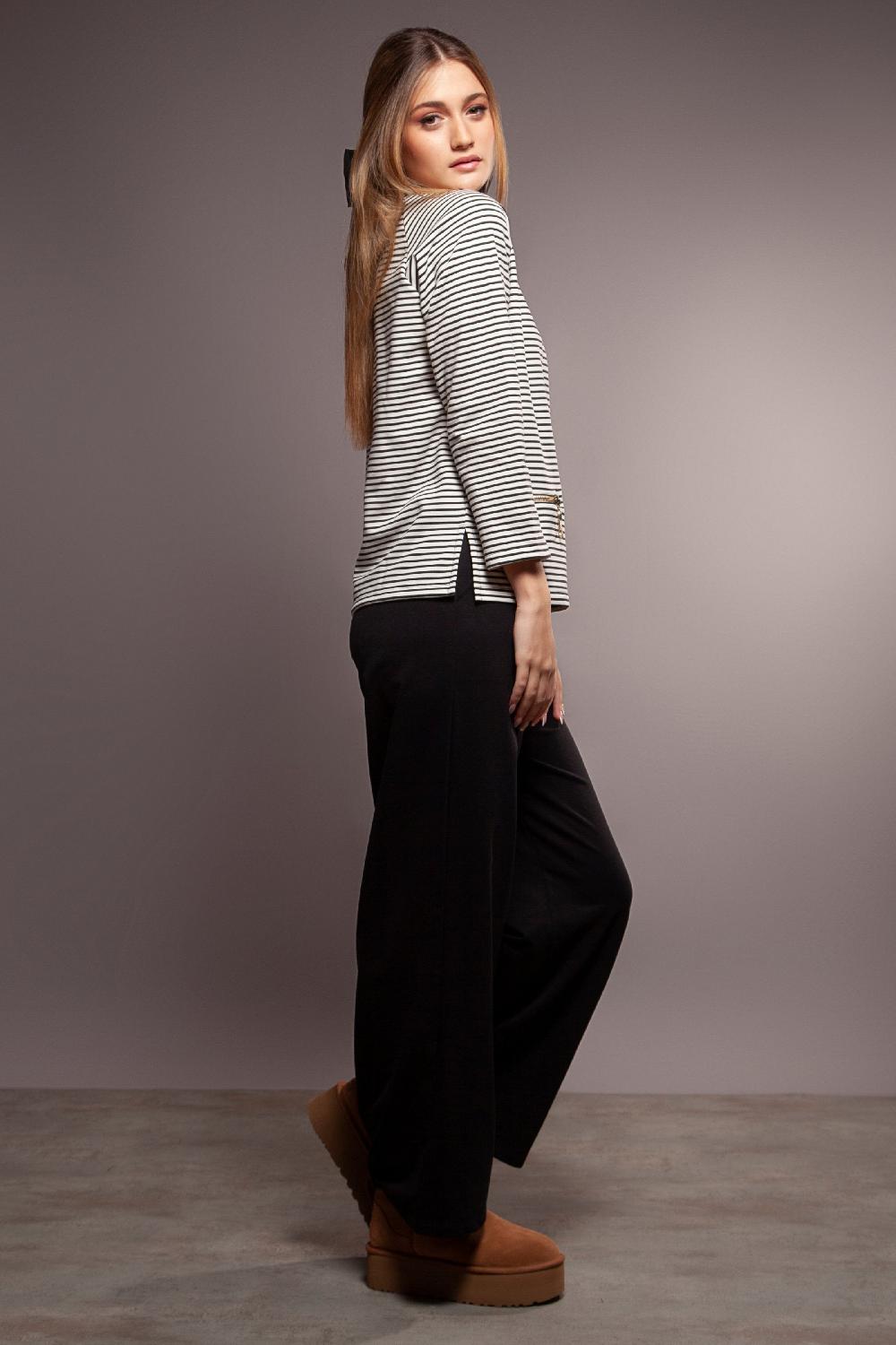 Lolitas&l Sudadera Blanca Rayas Con Cremallera Lolitas&L