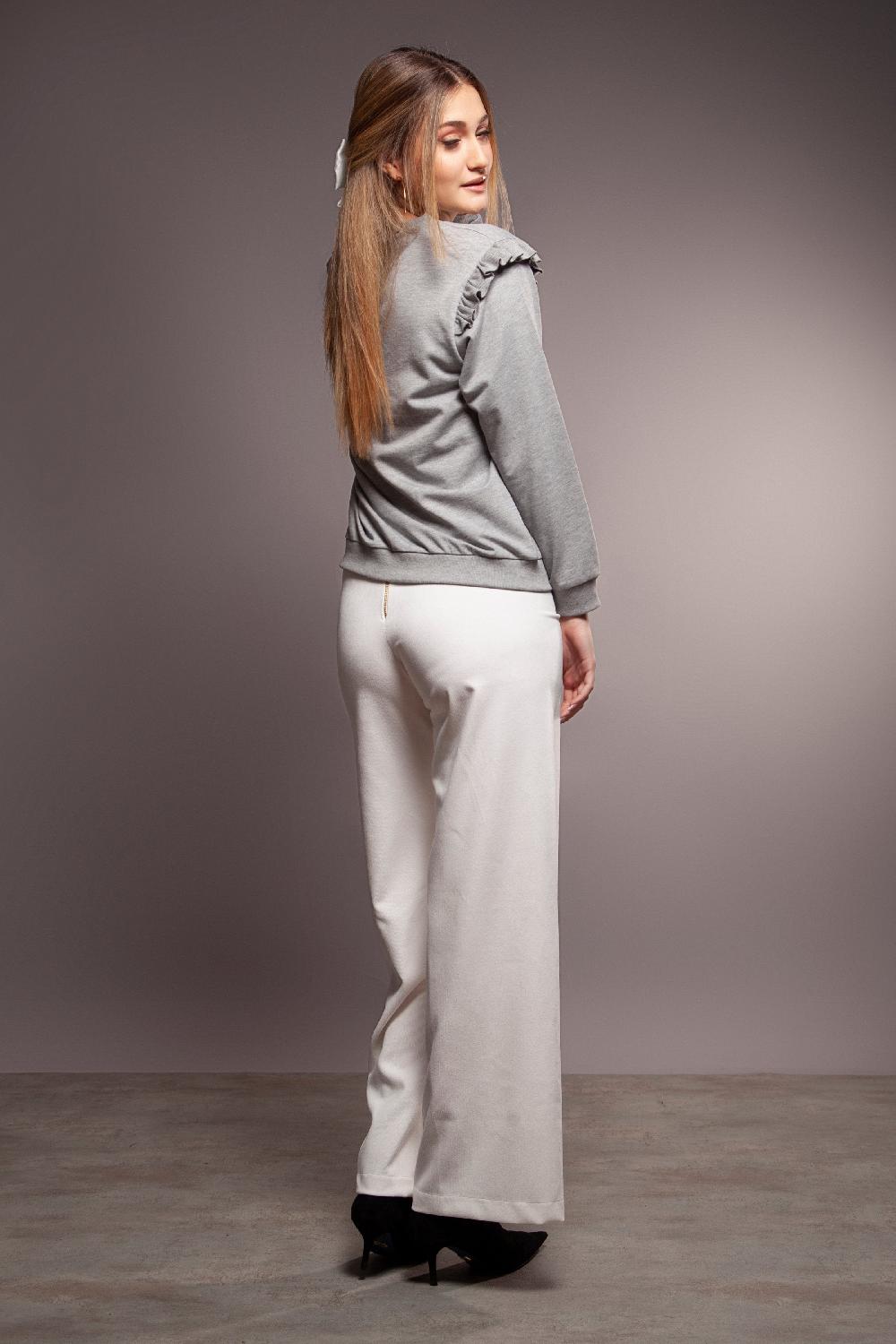 Lolitas&l Sudadera Gris Vigore Motivo Silueta Bordada Lolitas&L