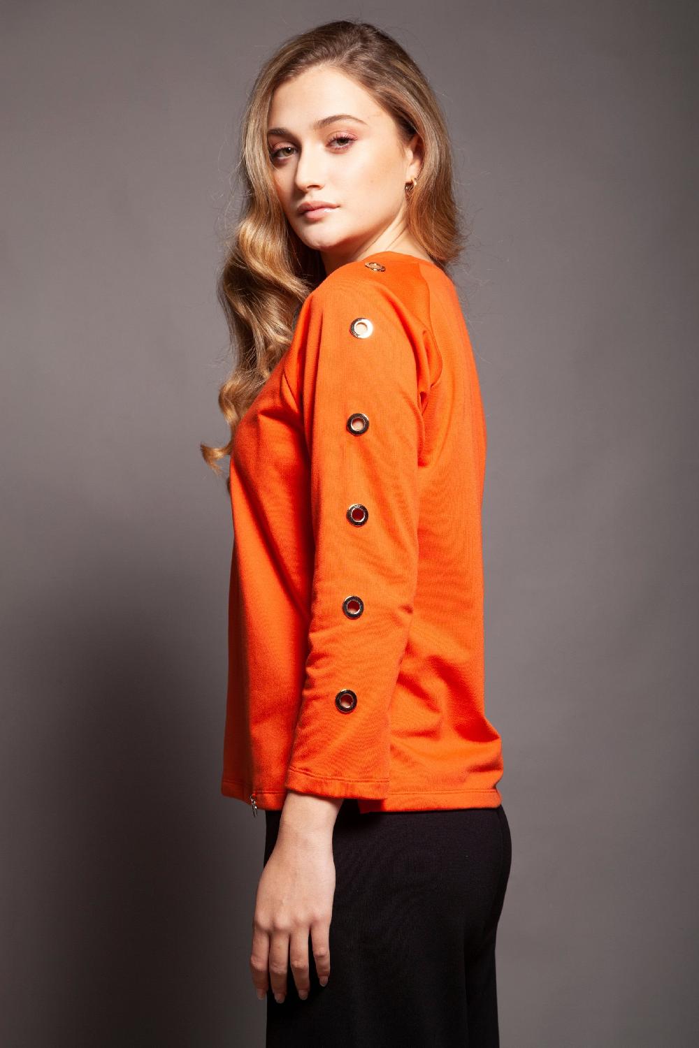 Lolitas&l Sudadera Naranja Raglan Detalle Aro Dorado Lolitas&L