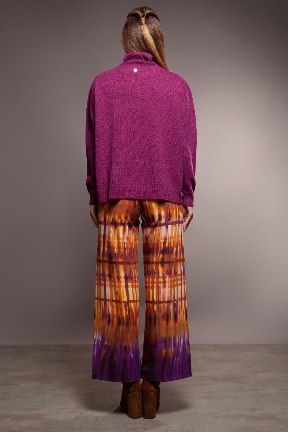 Lolitas&l Suéter Granate Jacquard De Ochos Cuello Alto Lolitas&L