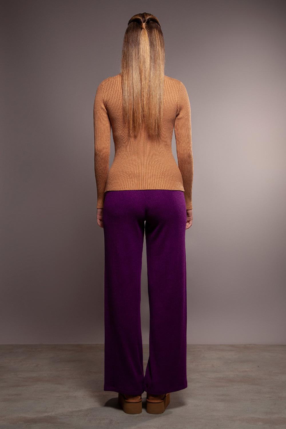 Lolitas&l Suéter Punto Canale Beige Ajustado Escote Cuadrado Lolitas&L