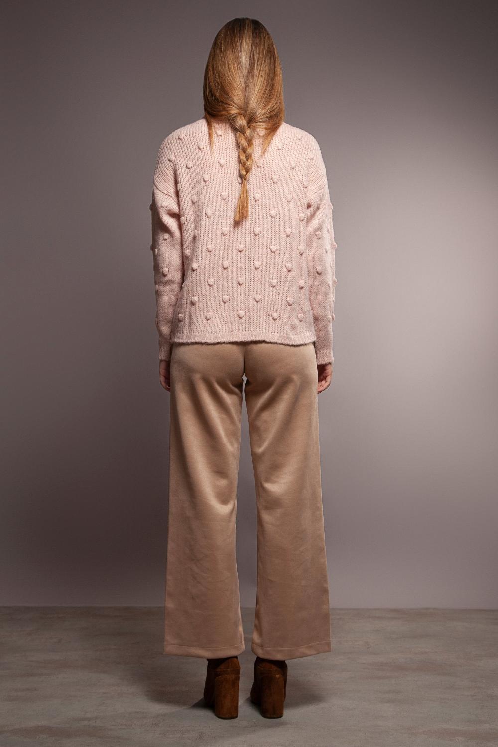 Lolitas&l Suéter Punto Rosa Jacquard Con Cuello Tortuga Lolitas&L