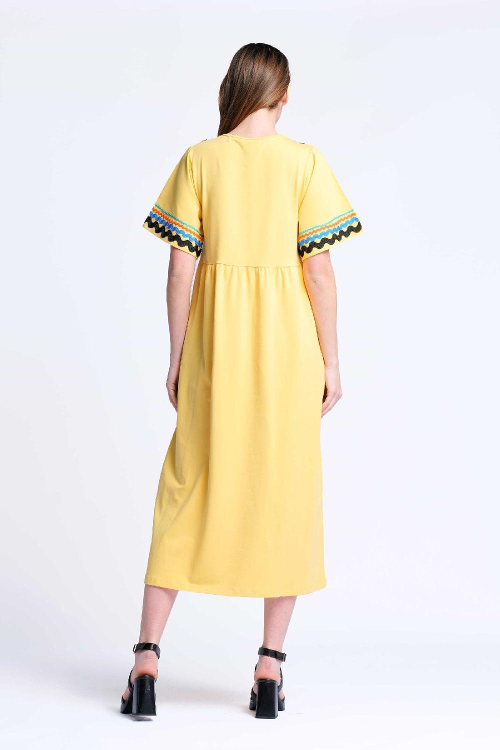 Lolitas&l Vestido Amarillo Algodon Largo Con Picunela Lolitas&L