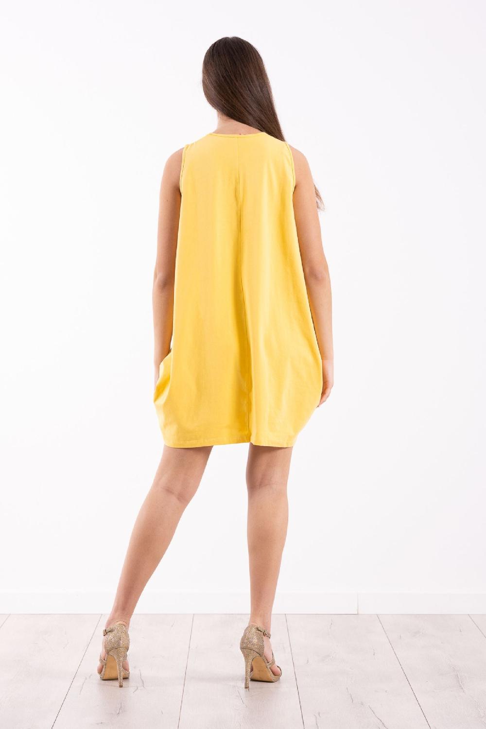 Lolitas&l Vestido Amarillo Globo Tirantes Con Bordado Al Tono Lolitas&L