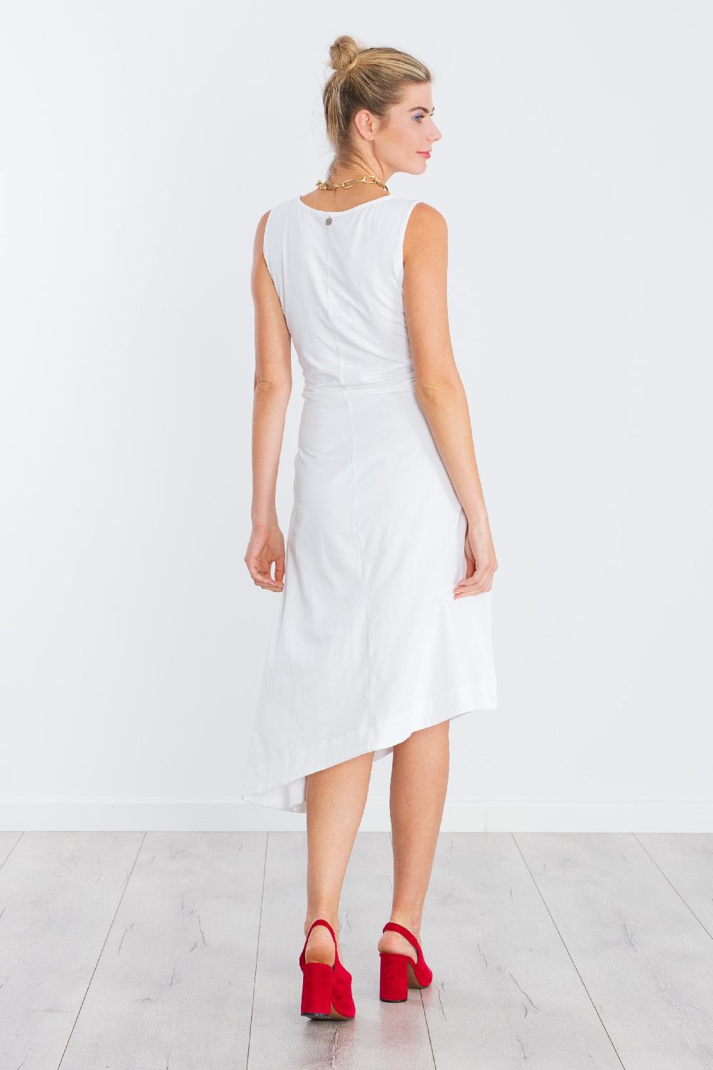 Lolitas&l Vestido Blanco Asimetrico Sin Mangas LolitasyL