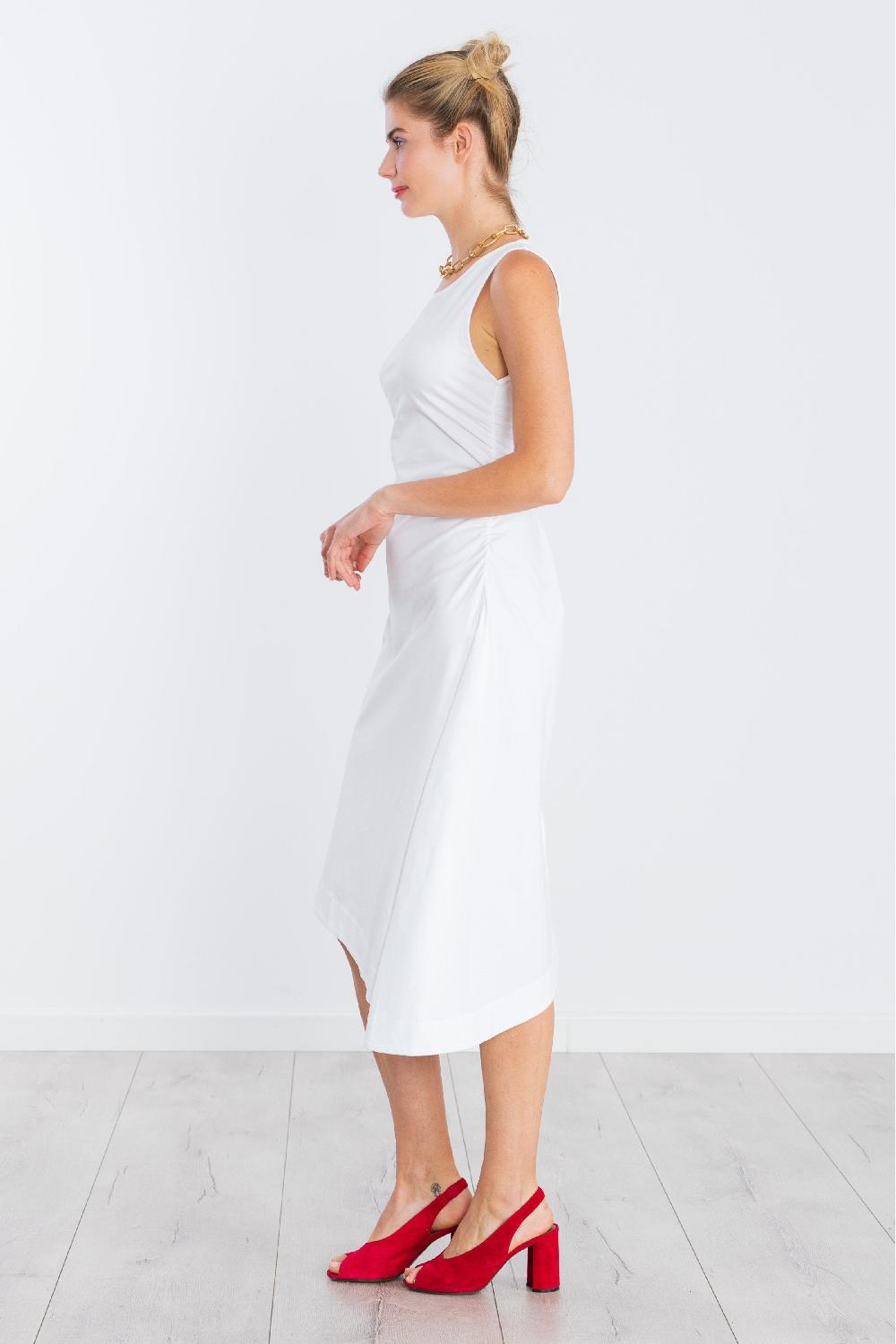 Lolitas&l Vestido Blanco Asimetrico Sin Mangas LolitasyL