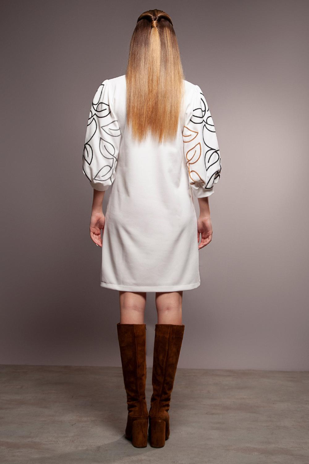 Lolitas&l Vestido Blanco Bordado Con Flor Cordon Lolitas&L