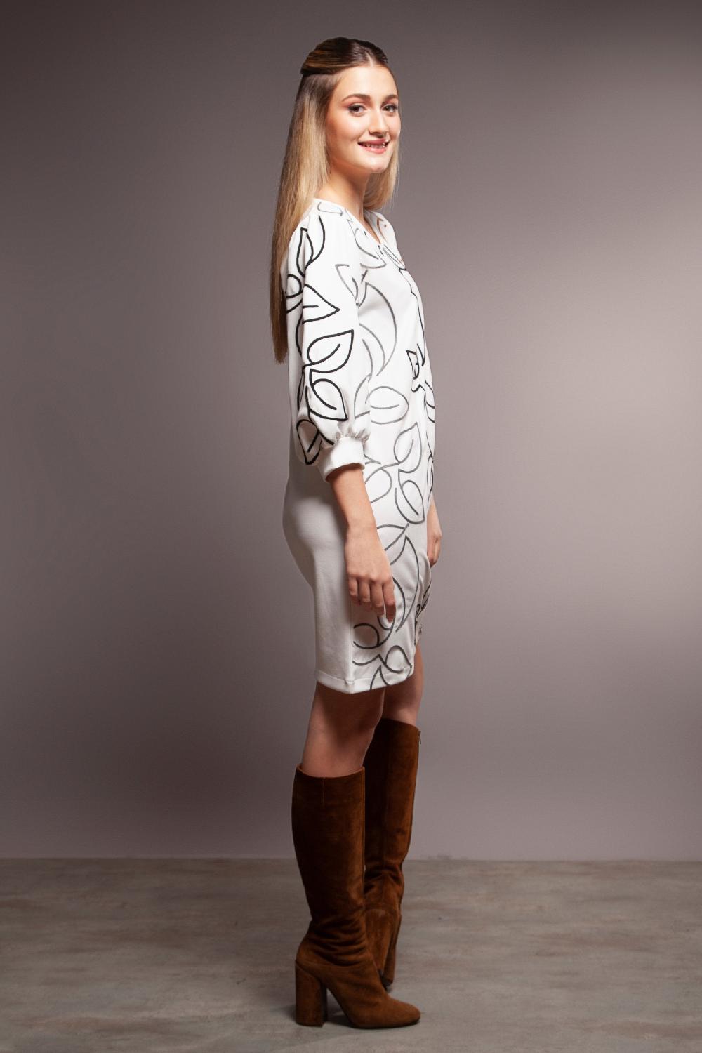 Lolitas&l Vestido Blanco Bordado Con Flor Cordon Lolitas&L