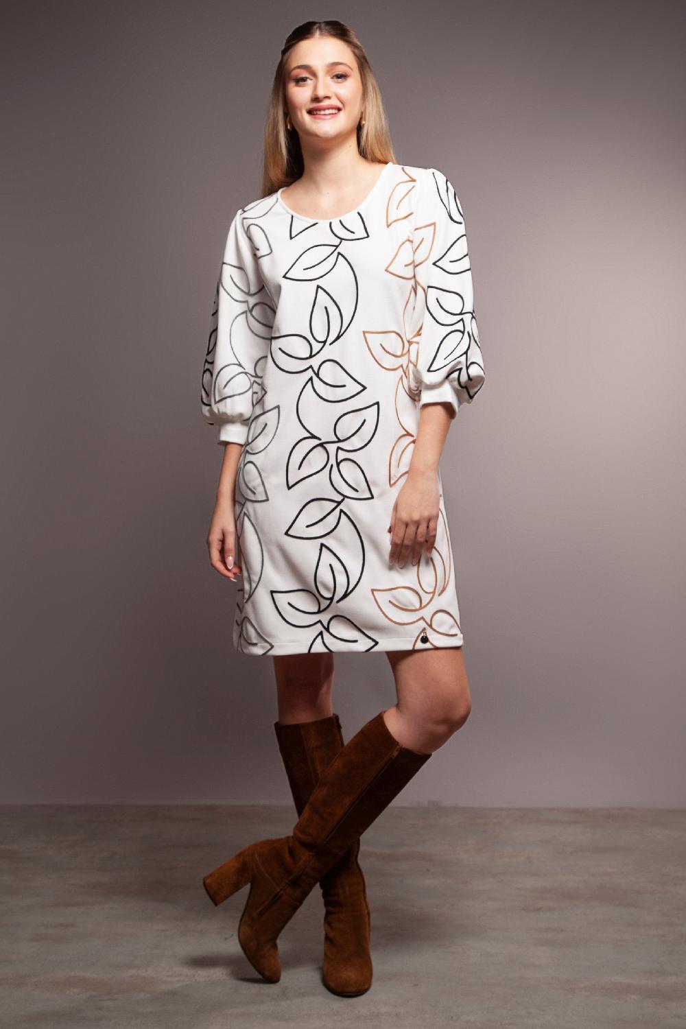 lolitas&l Vestido blanco bordado con flor cordon Lolitas&L