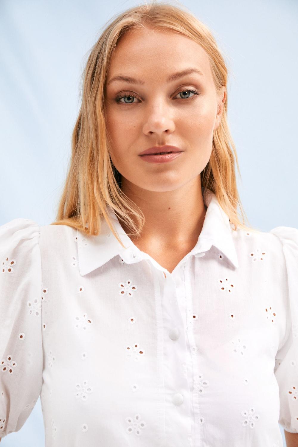 Lolitas&l Vestido Blanco Grogre Abotonado Con Manga Farol Lolitas&L