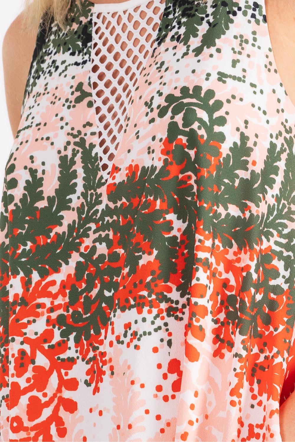 Lolitas&l Vestido Corto Estampado Leaves Escote Red LolitasyL