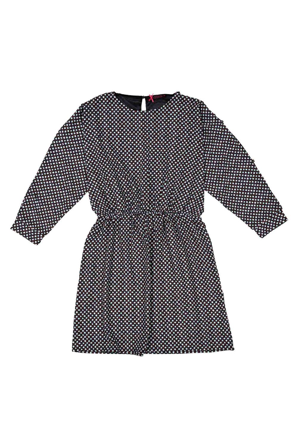 Lolitas&l Vestido Corto Estampado Topos Blanco Y Negro Lolitas&L