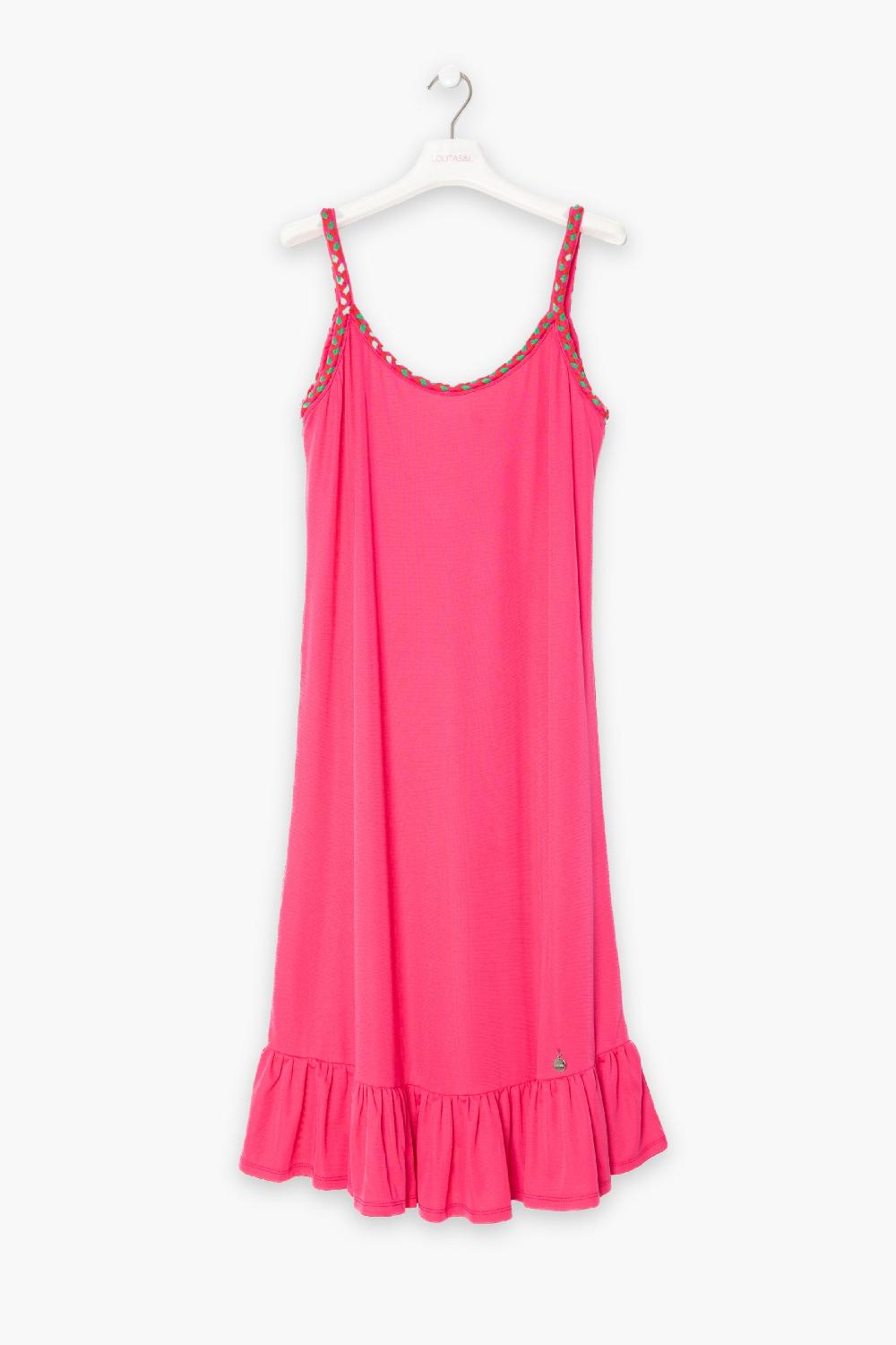 Lolitas&l Vestido Fucsia Largo De Tirantes LolitasyL