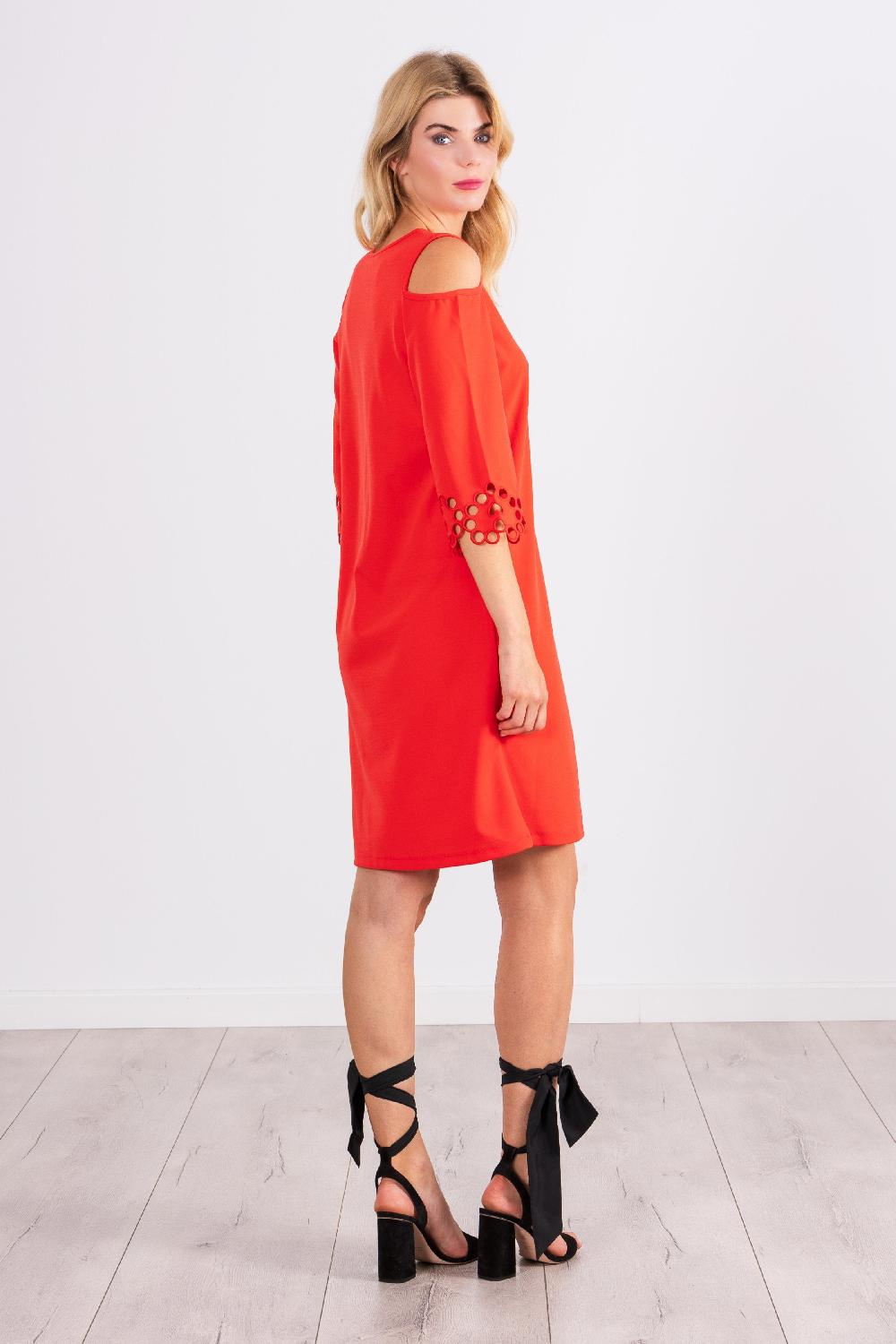 Lolitas&l Vestido Lampone Corto Suelto Con Hombro Desubierto LolitasyL