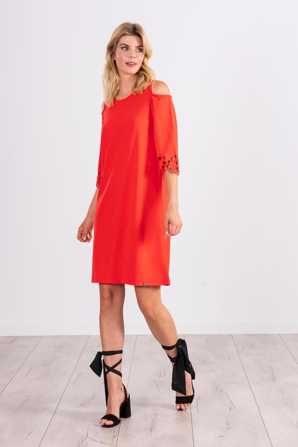 lolitas&l Vestido lampone corto suelto con hombro desubierto LolitasyL