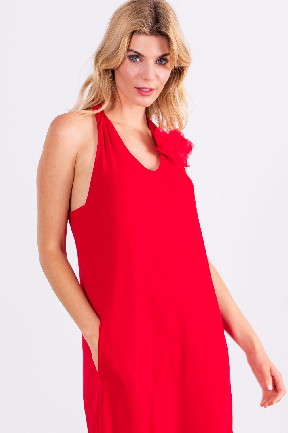 Lolitas&l Vestido Lampone Largo Atado Al Cuello LolitasyL