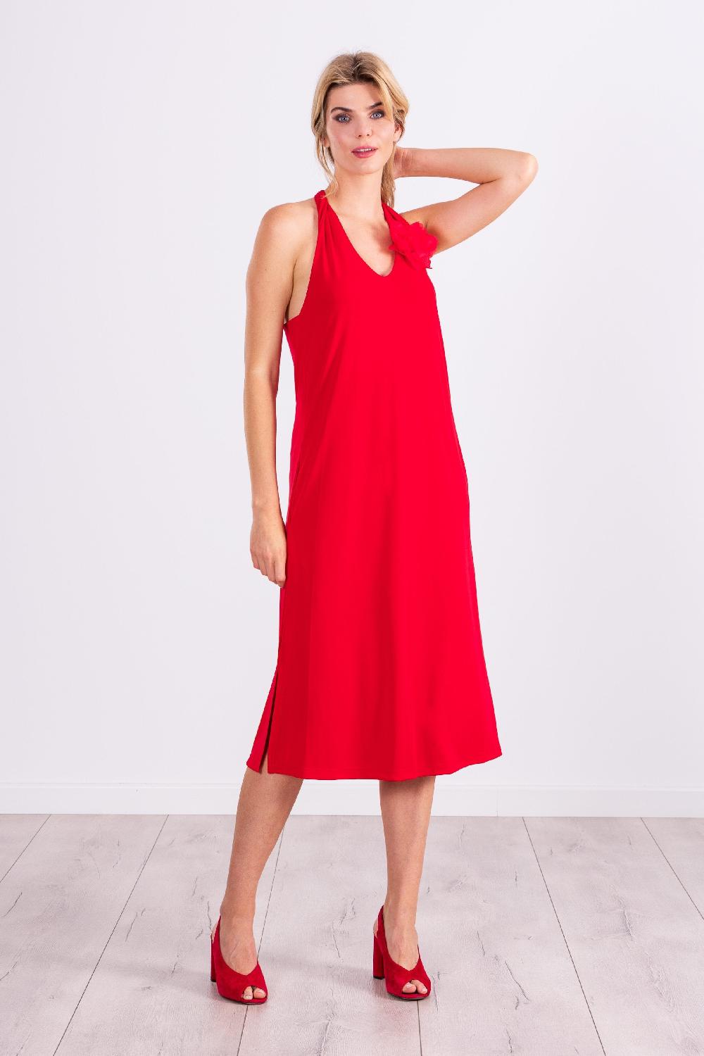 lolitas&l Vestido lampone largo atado al cuello LolitasyL