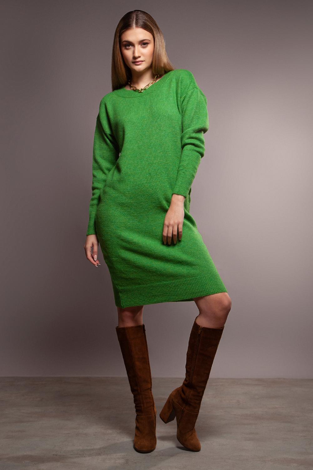 lolitas&l Vestido largo de punto verde manzana con elastico Lolitas&L