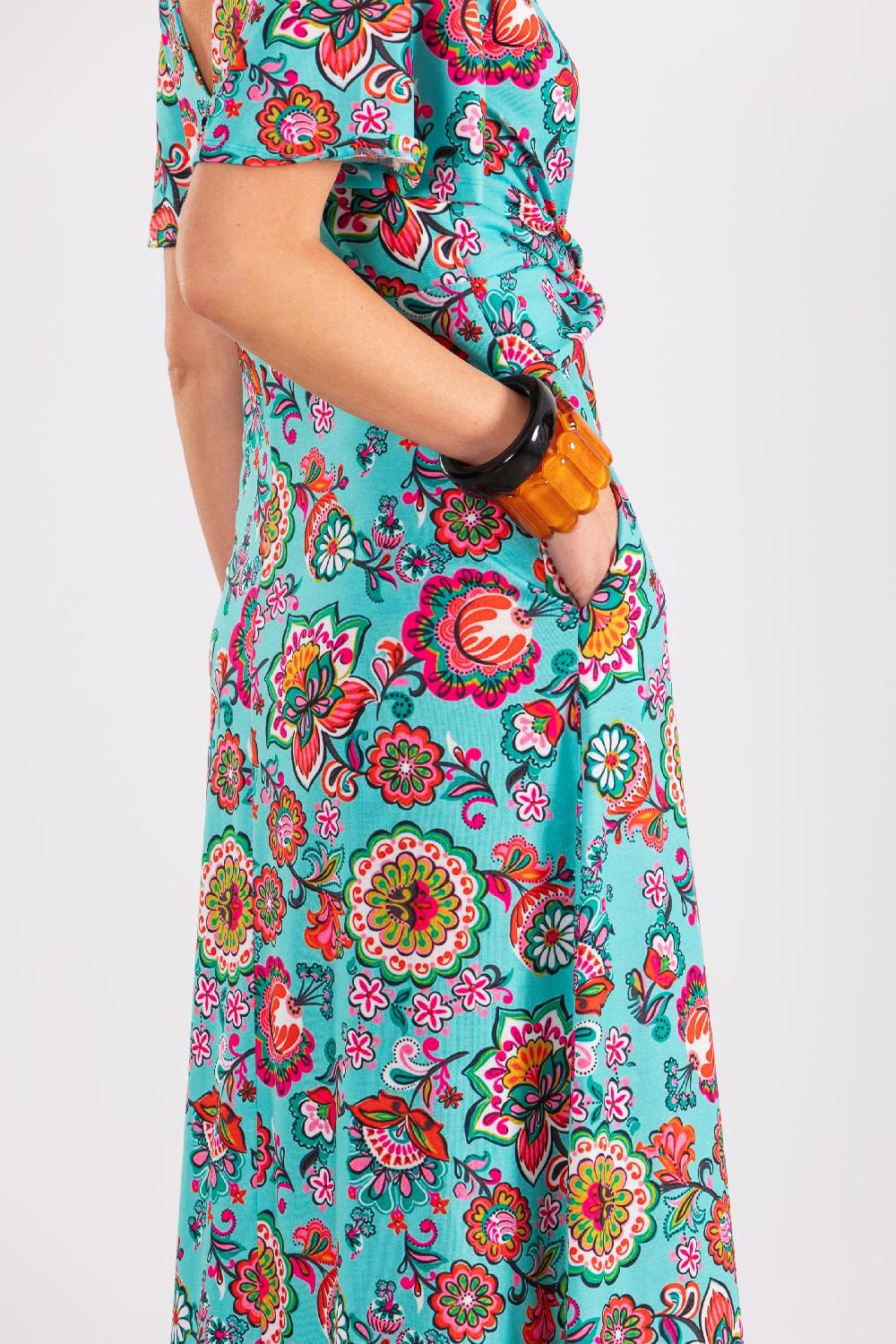 Lolitas&l Vestido Largo Estampado Mandala Anudado LolitasyL