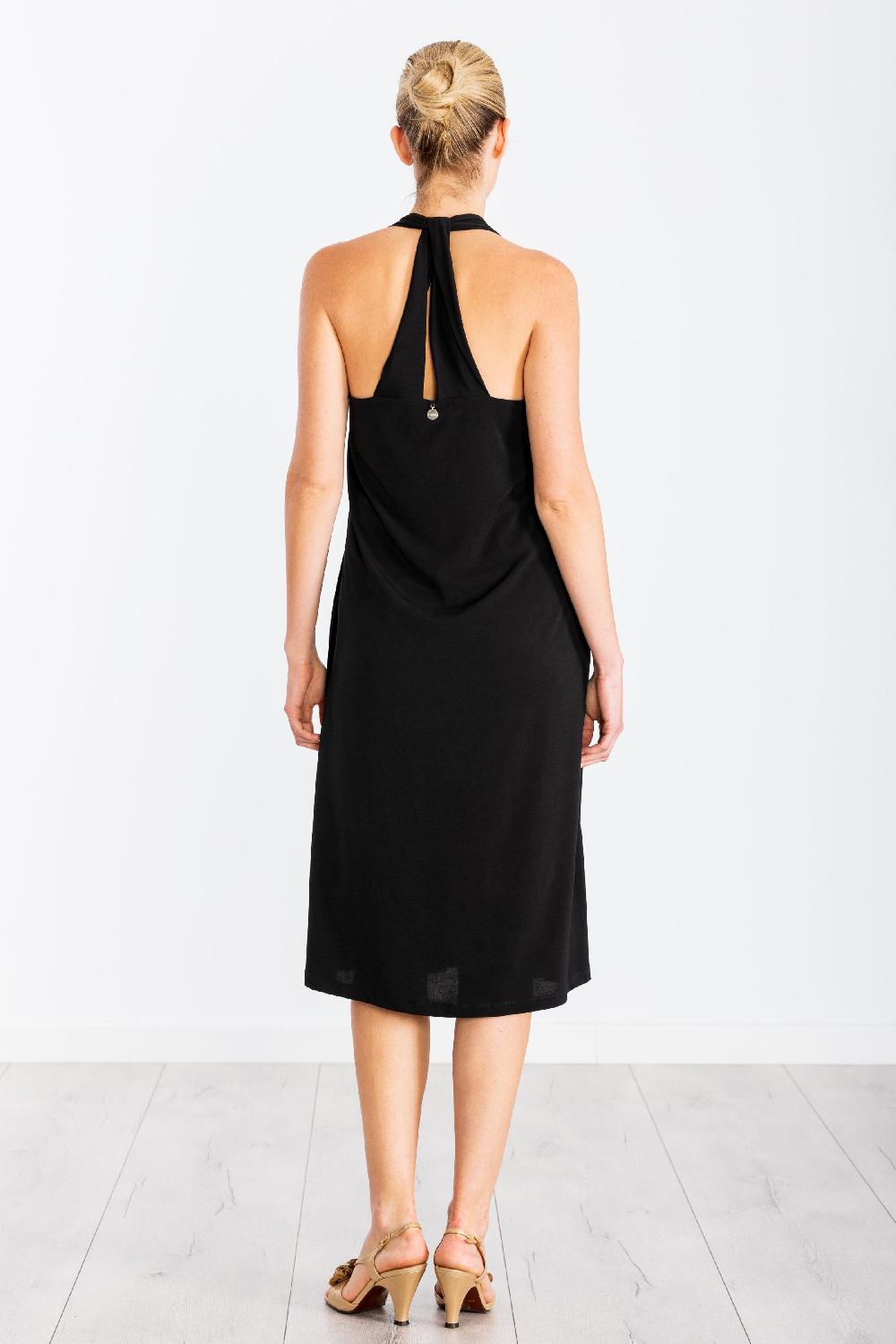 Lolitas&l Vestido Negro Largo Atado Al Cuello LolitasyL