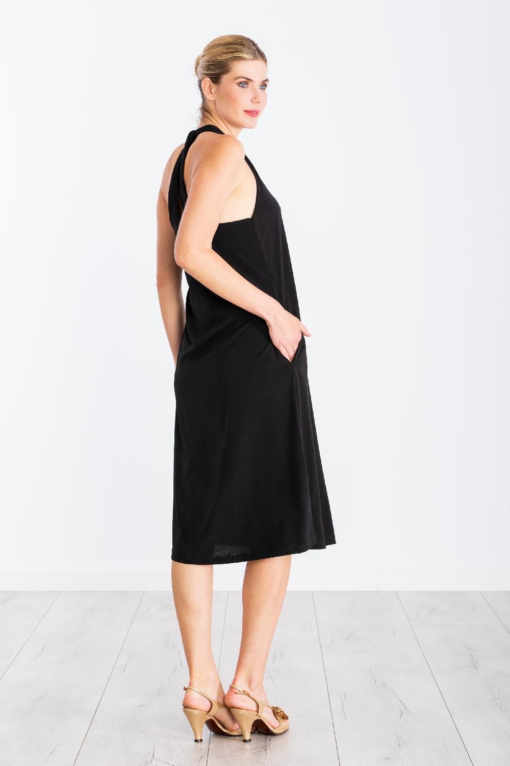 Lolitas&l Vestido Negro Largo Atado Al Cuello LolitasyL